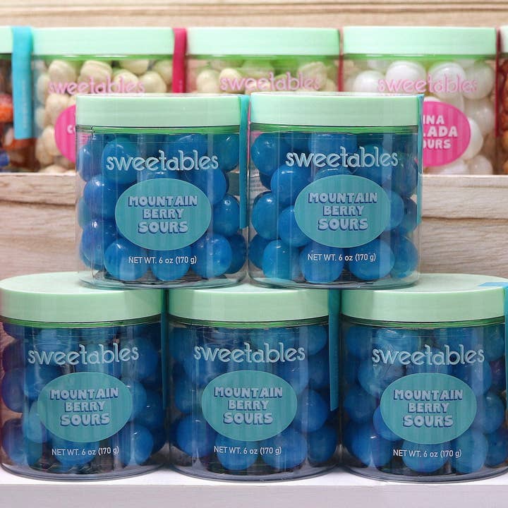 Sweetables Slikkrukker | Mountain Berry Sours for engroshandel hos The Nut Garden, Sweetables, Utah Truffles