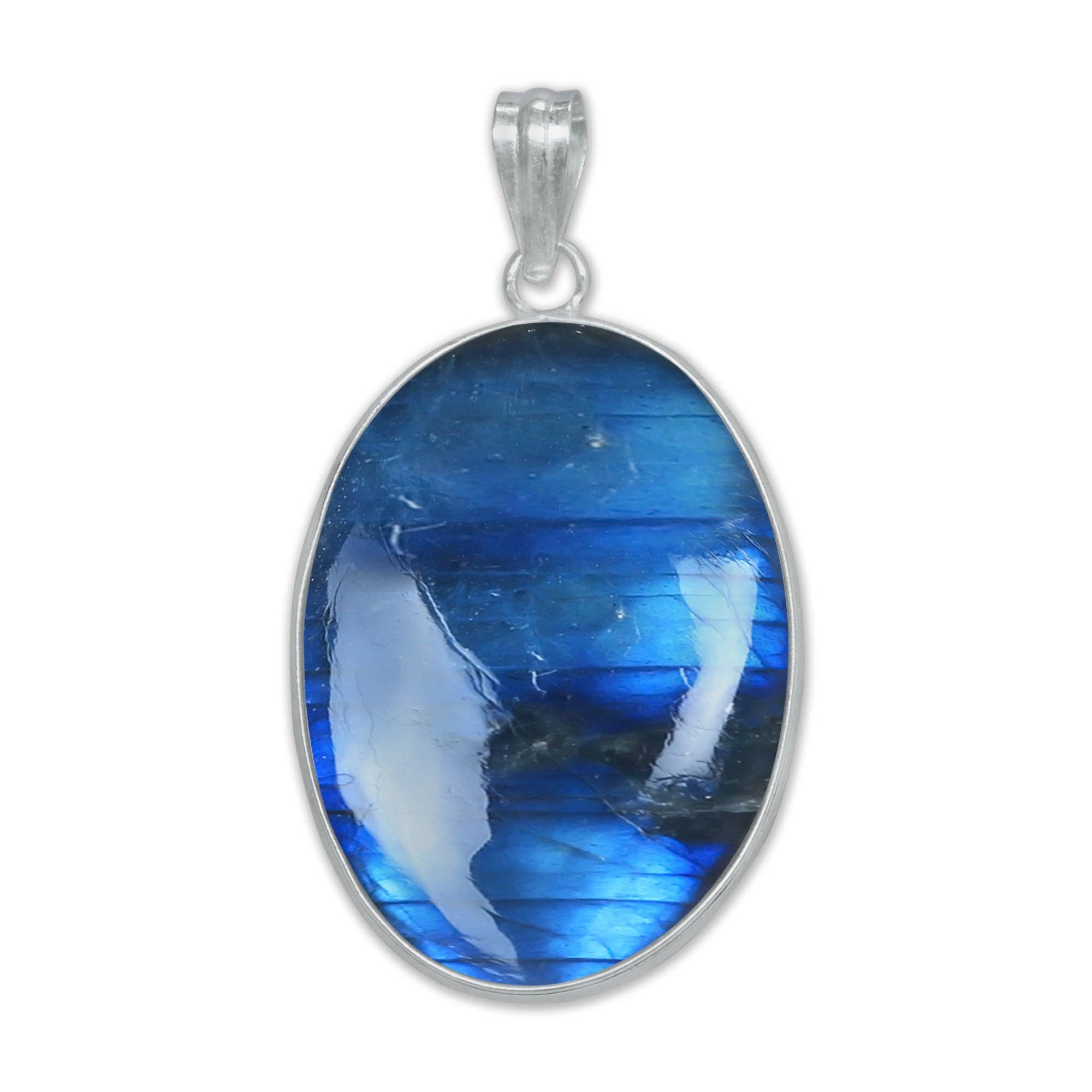 Handmade Jewels - Wholesale Individual Charm/Pendant - Labradorite Minimalist Pendants -  Handmade, Silver-Plated Brass, Wholesale21