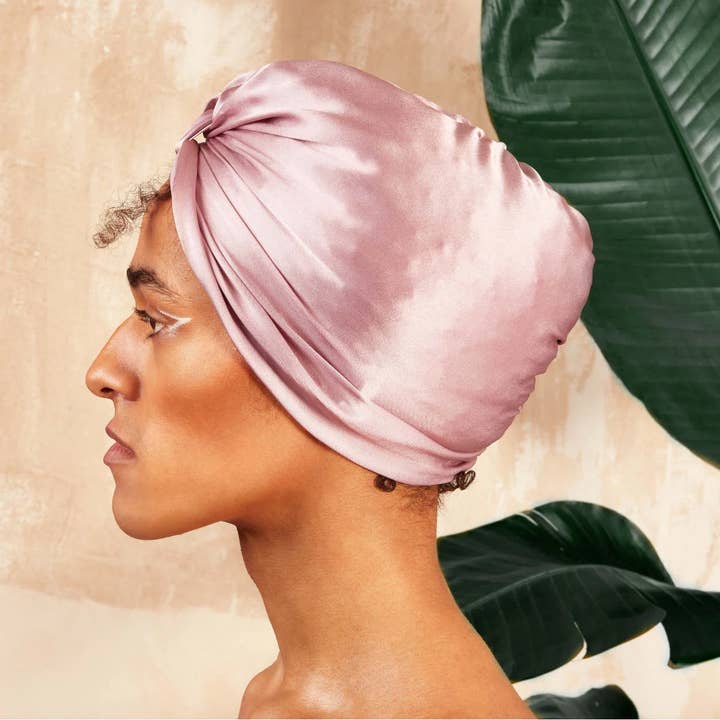 Lila Turban for wholesale by Gilded Fox Silk