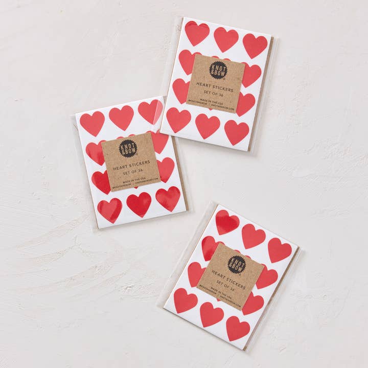 Knot & Bow – wholesale Sticker – Red Heart Stickers0