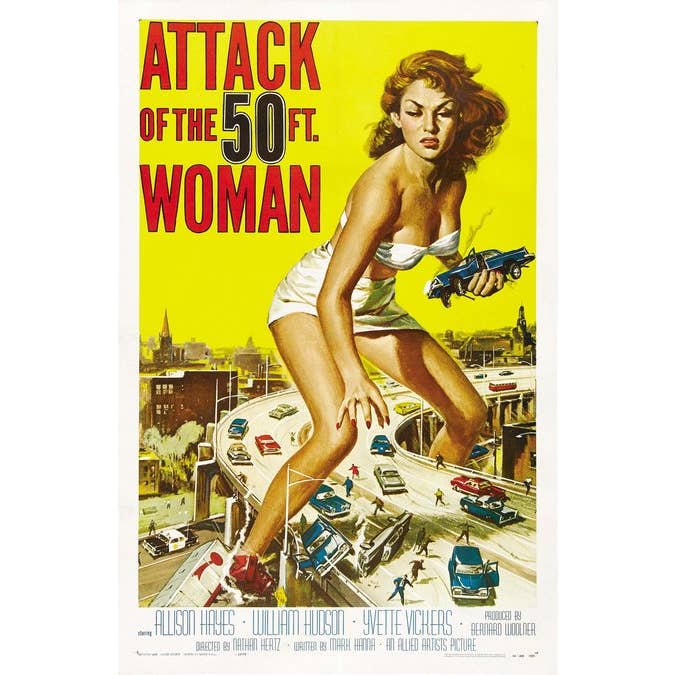 Attack 50FT Women Retro Vintage Movie Poster 16 x 24 (Copy) for wholesale by BMS BIZ