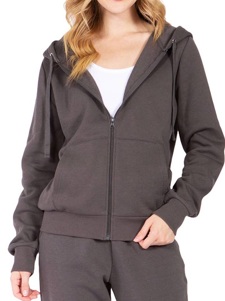 Fleece Zipper Jacket Hoodie for wholesale by Vanilla Monkey