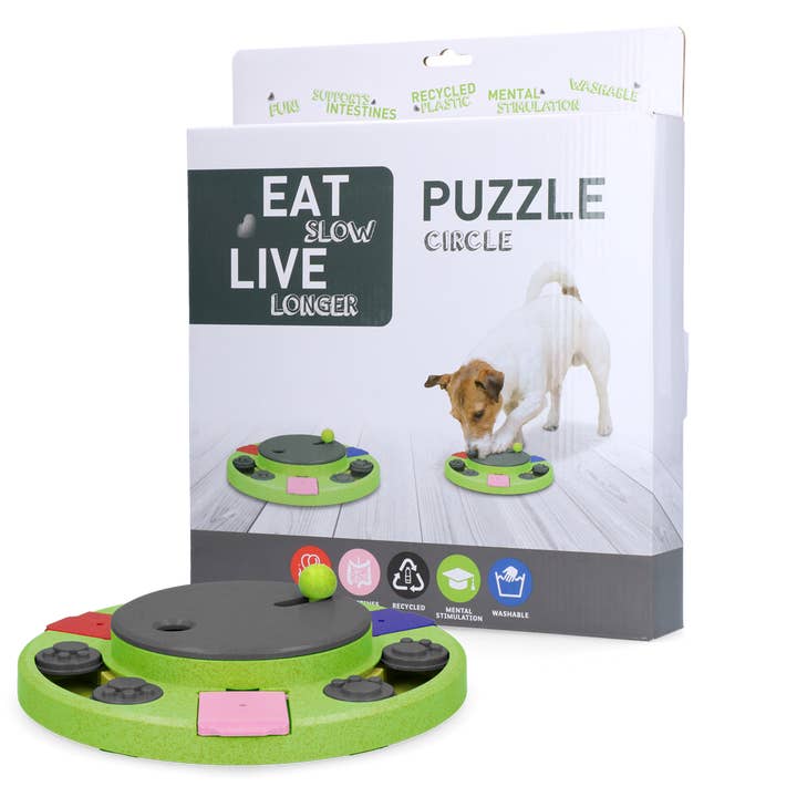 Mangez lentement, vivez plus longtemps Puzzle Cercle pour la vente par Hofman Animal Care