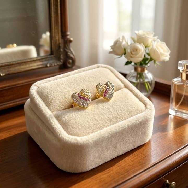 Rainbow hjärta örhängen för wholesale av Mazal By Sara