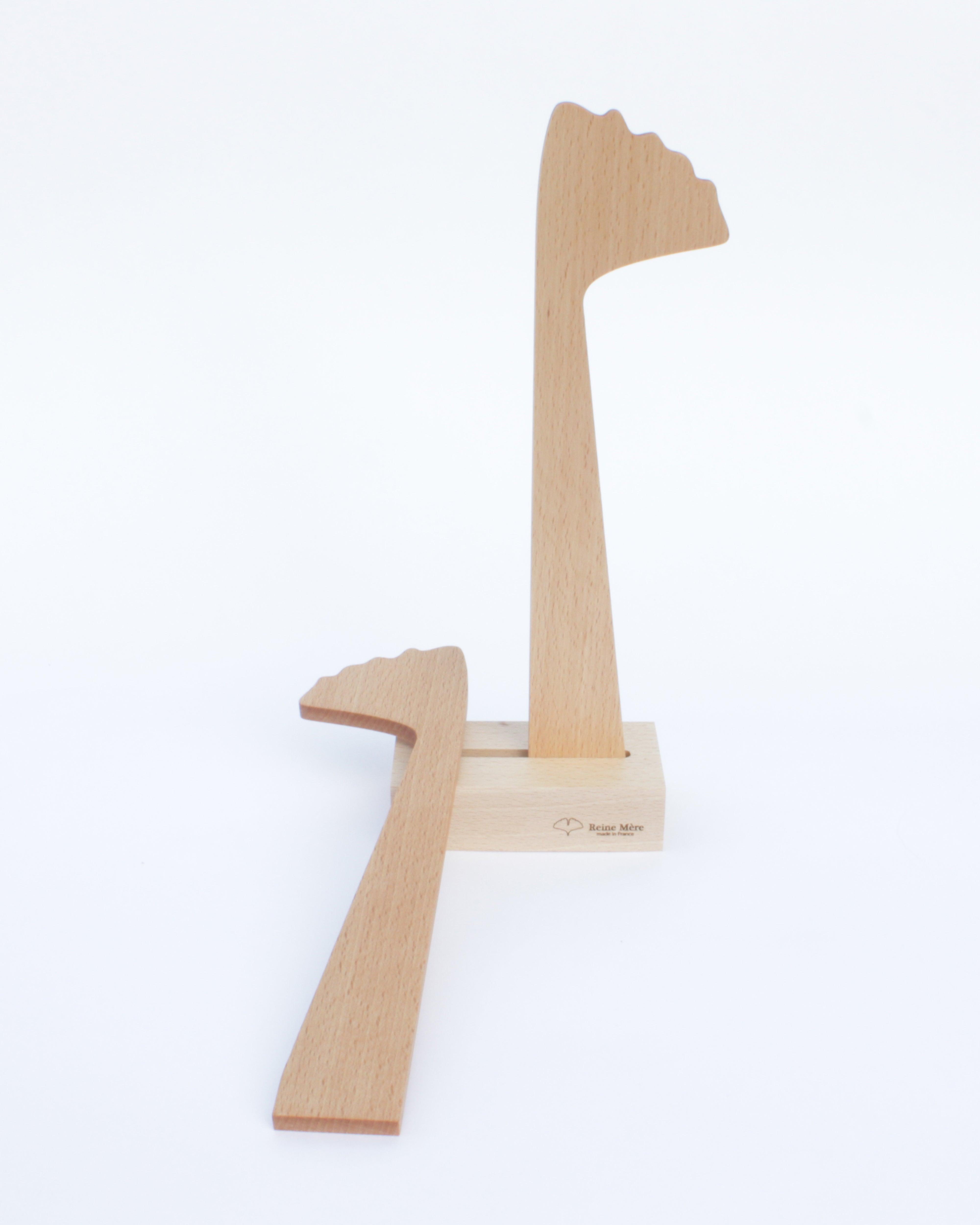 Reine Mère - Wholesale Serving Utensil - Ginkgo - Beechwood salad servers2