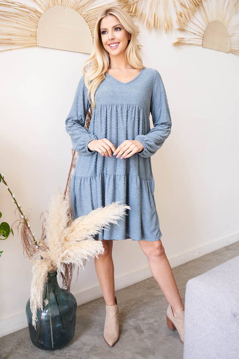 You & Me - Vendita all'ingrosso Vestito - Donna - PPD1246-ABITO A POIS SVIZZERI CON VOLANT CON MANICHE A SBUFFO23