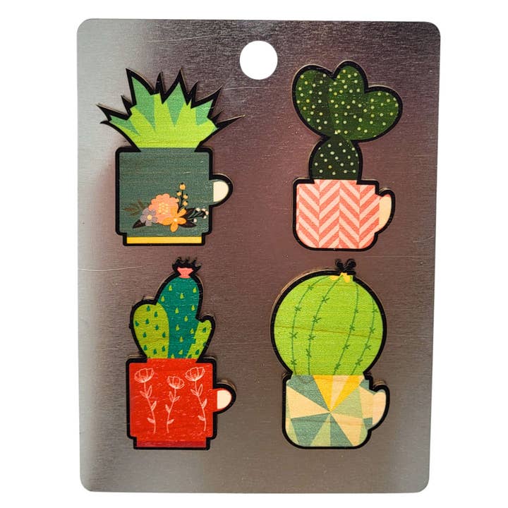 Summer Succulent Plant Magnet Set - Home Decor for wholesale by Driftless Studios