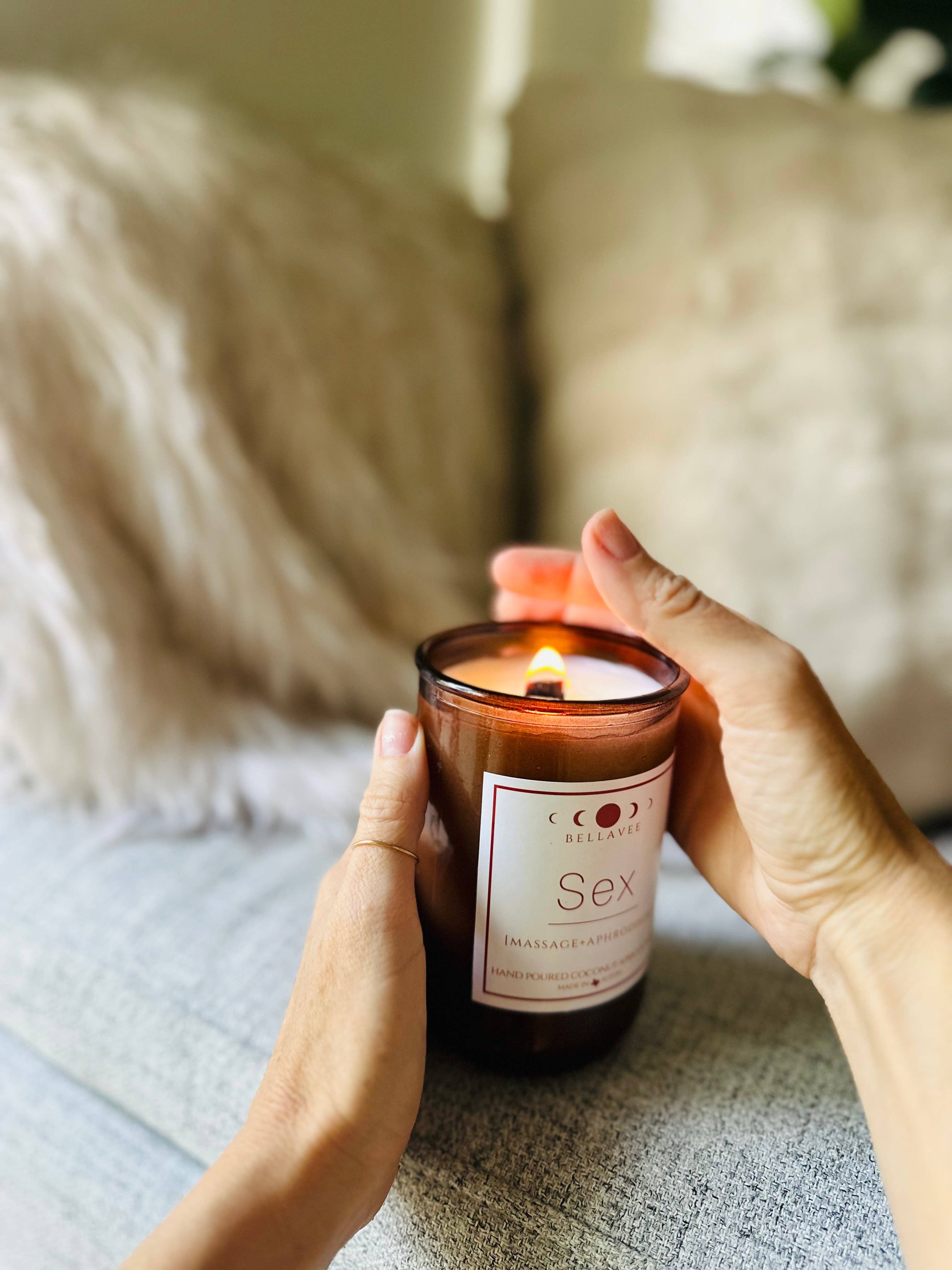 BellaVee – Großhandel Kerze im Glas / gefüllte Kerze – Aphrodisierende Massagekerze2