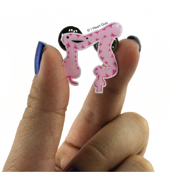 I Heart Guts | Organ Plushies Wholesale - Wholesale Lapel Pin/Button - Colon Lapel Pin - You Move Me