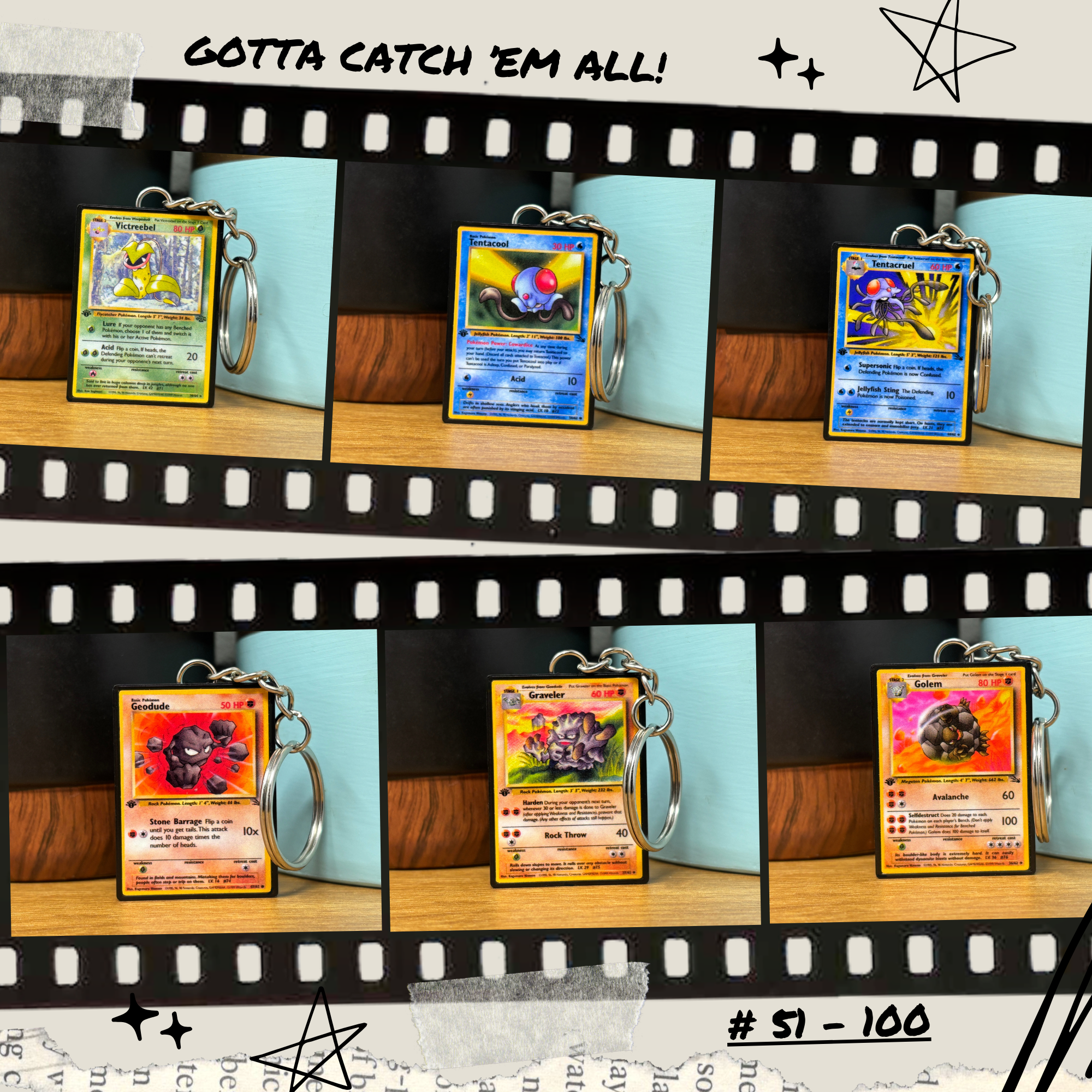 BitsyLabs - Wholesale Keychain - Unisex - Pokemon Card Keychains (51-100)4