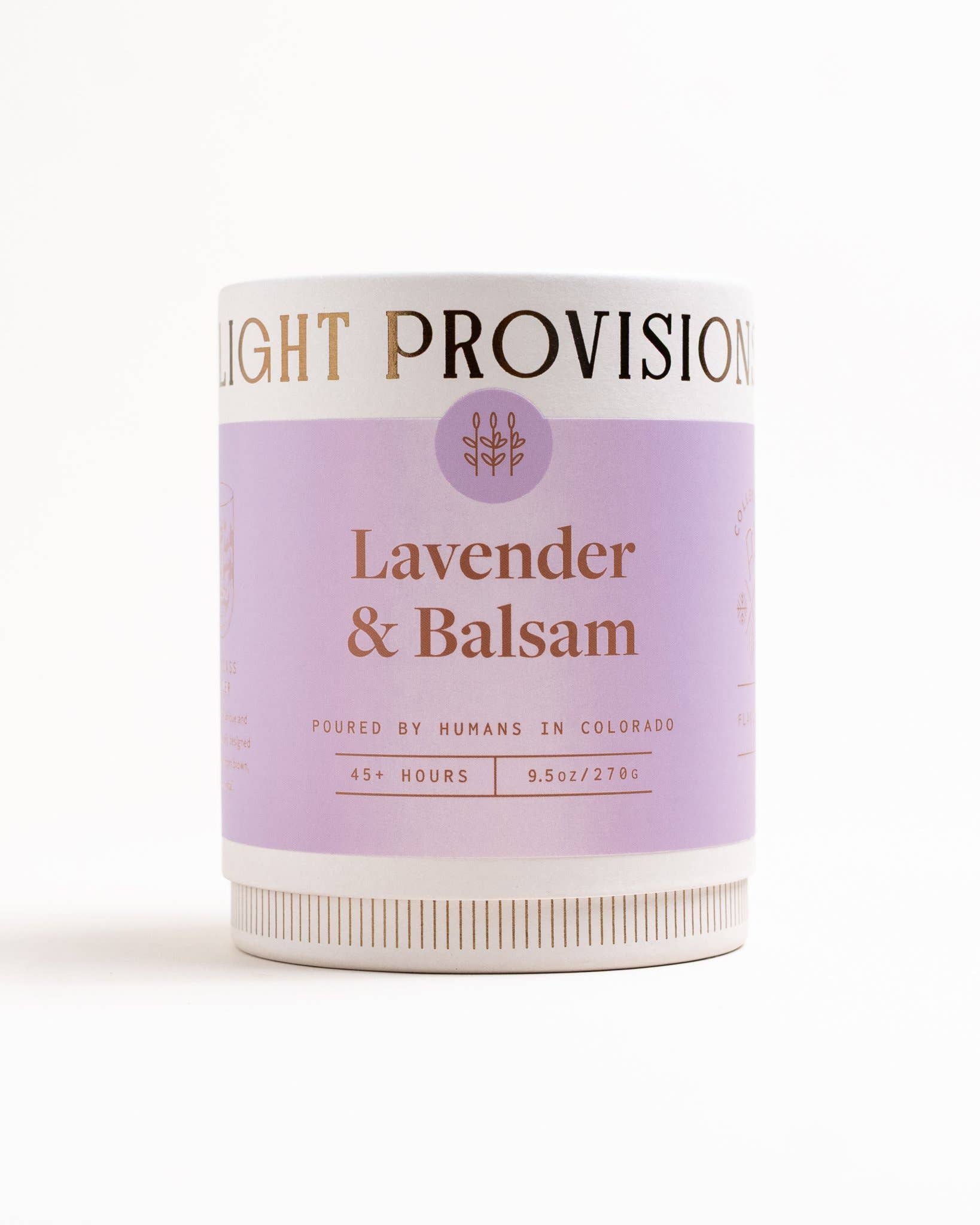 Light Provisions - Wholesale Jar/Filled Candle - 9.5 oz Lavender & Balsam Candle
