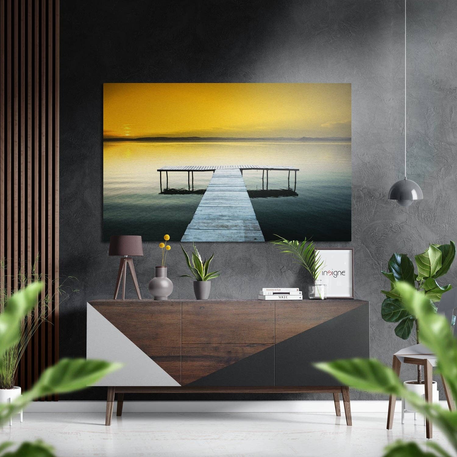 Insigne - Venta al por mayor Ilustración - Arte de Pared en Dibond de Aluminio Cepillado Scaffold0