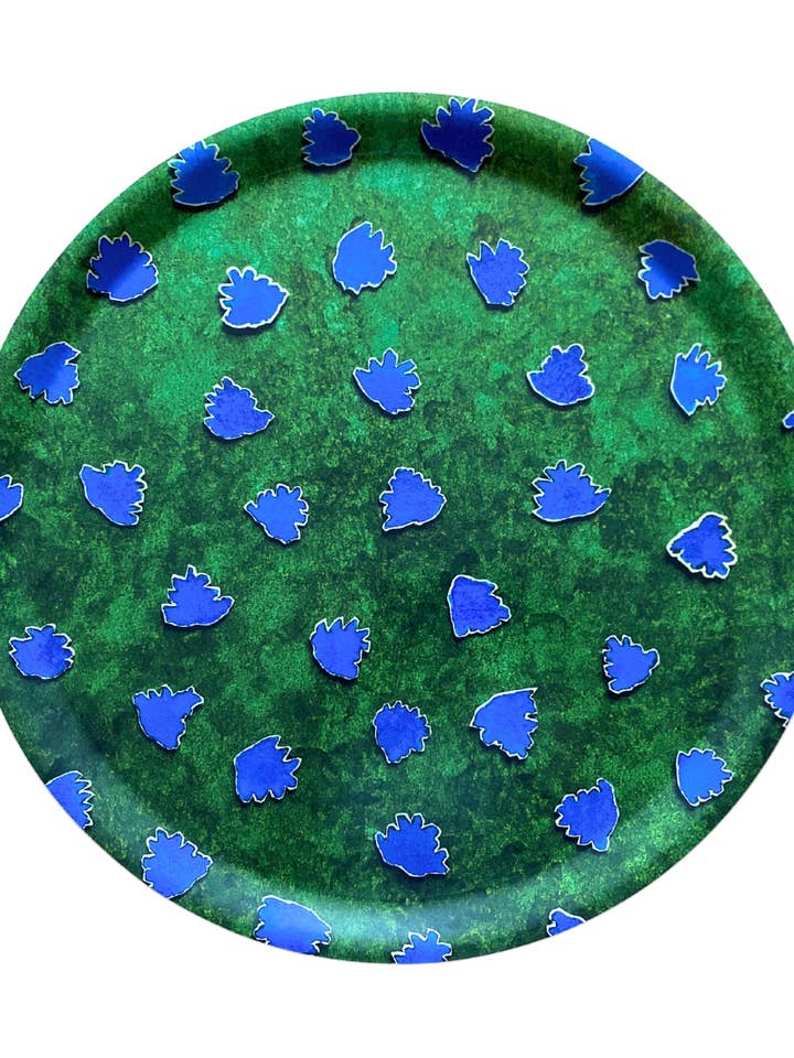 Round Tray Birch Wood Skogshyddan for wholesale by NINA D