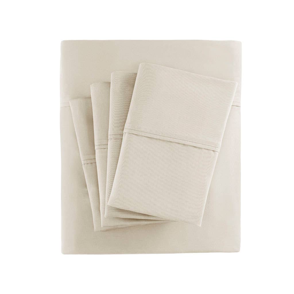 Olliix - Wholesale Sheet Set - Cotton-Blend Sateen 800TC 6-Piece Sheet Set, Ivory4