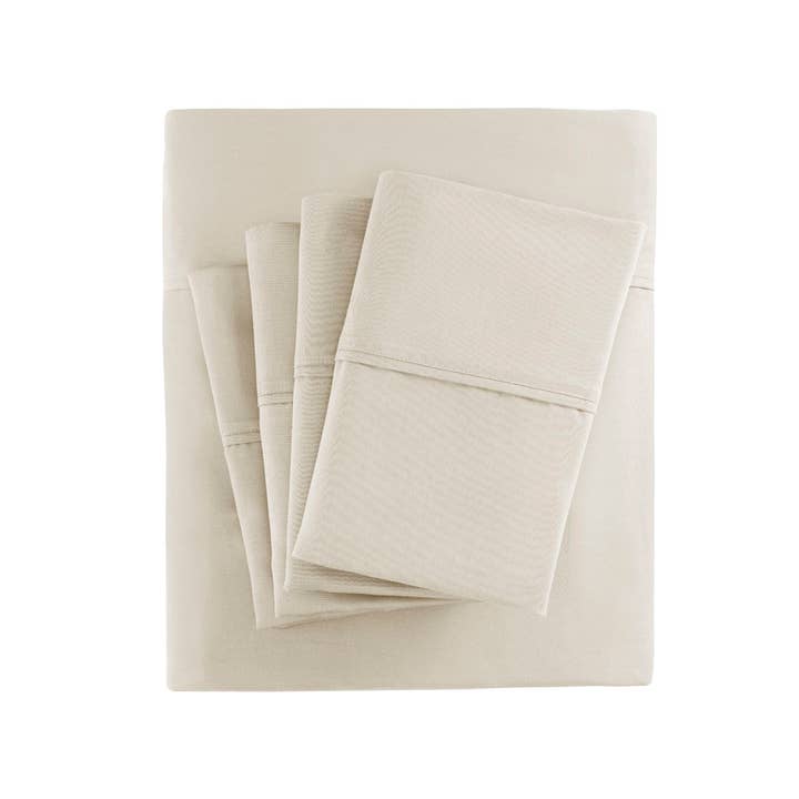 Olliix - Wholesale Sheet Set - Cotton-Blend Sateen 800TC 6-Piece Sheet Set, Ivory4