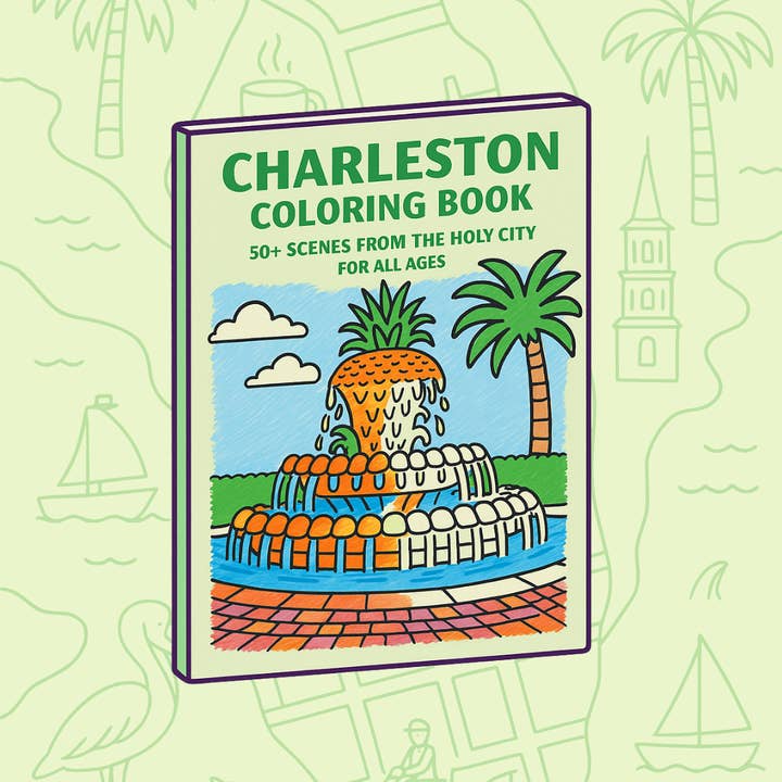 A Charleston Local - Wholesale Coloring & Activity Book - Adult - Charleston Coloring Book – Landmarks & Coastal Scenes