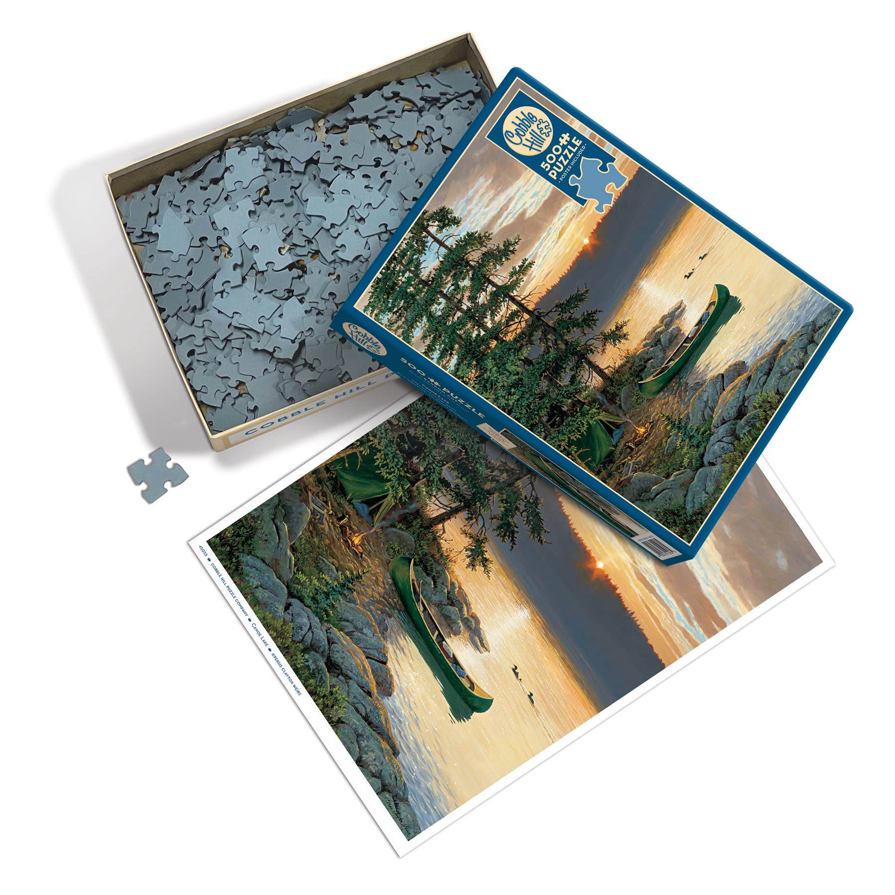 Outset Games and Cobble Hill Puzzles - Wholesale Puzzle - Adult - Canoe Lake 500pc puzzle2