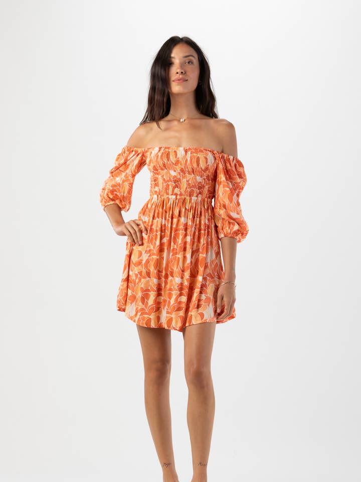 Spridda Kronblad Guld Callum Miniklänning för wholesale på Faire0