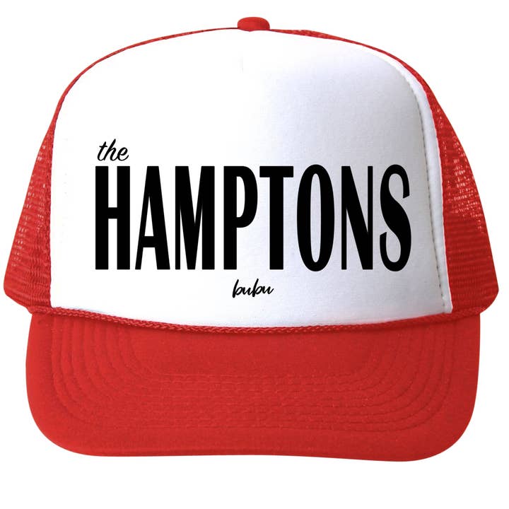 Hamptons Red Trucker Hat for wholesale by Bubu