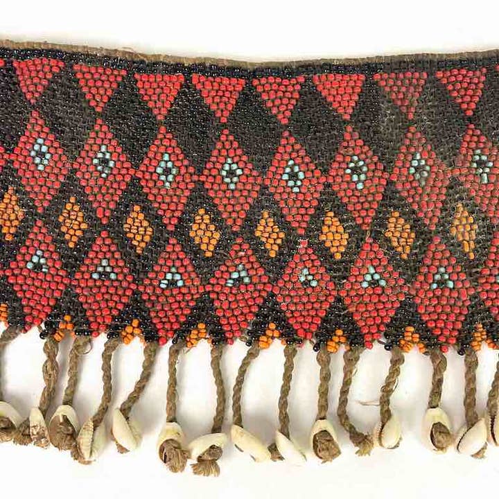 Iraqw Vintage Wide Beaded Dance Belt Loincloth - Tanzania for wholesale by The Niger Bend