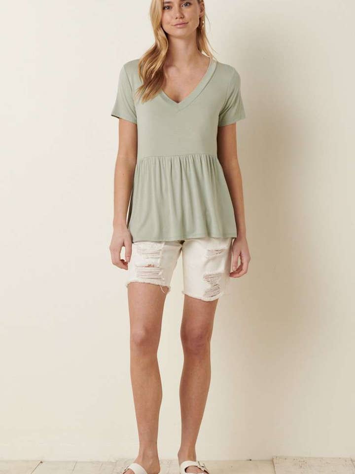 mittoshop - Wholesale Tunic - Women's - BT8128-BAMBOO V-NECK BABYDOLL TOP13