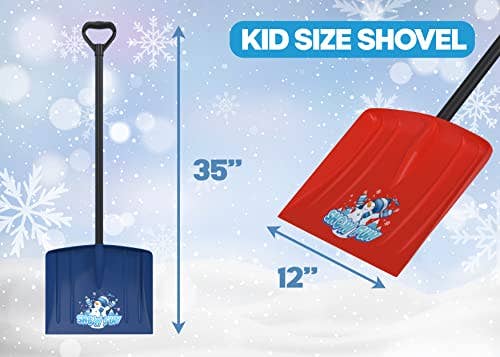 Tapix - Wholesale Garden Tool - Kids Snow Shovel 36" Tall (4 Pack) 2 Red & 2 Blue0