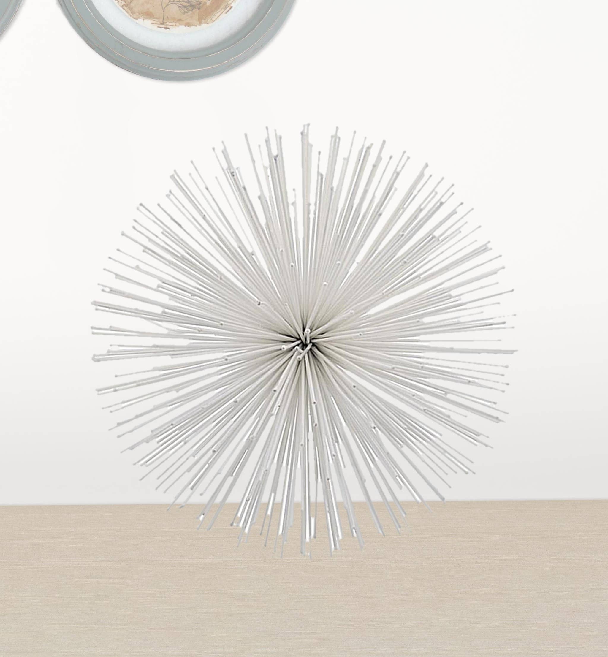 Modern Day Accents - Wholesale Decorative Tabletop Object - Erizo Spiked Large White Sphere3