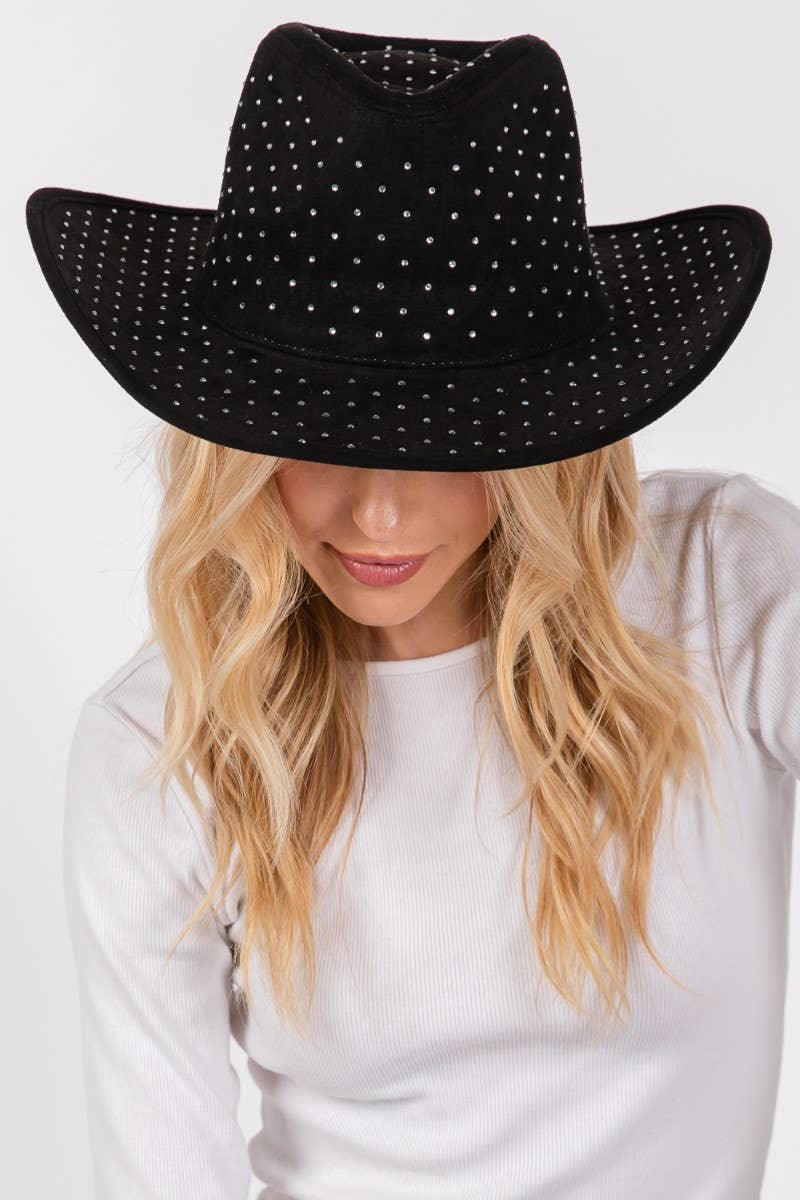 Collections by Fame Accessories - Wholesale Cowboy Hat - Women's - Western Studded Pattern Cowboy Hat2