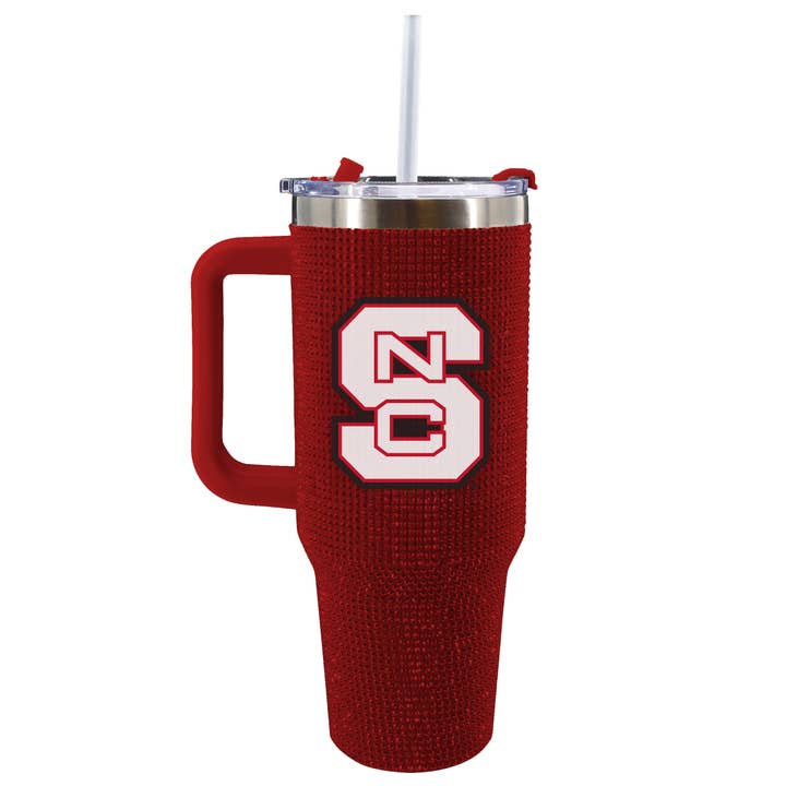 The Memory Company - Wholesale Insulated Mug/Tumbler - 40oz Bling Tumbler, North Carolina State Wolfpack1