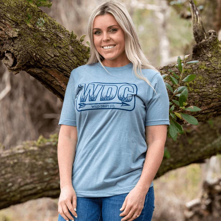 WDC Stonewash Logo Shirt for wholesale by Wild Drift Co. (WDC)