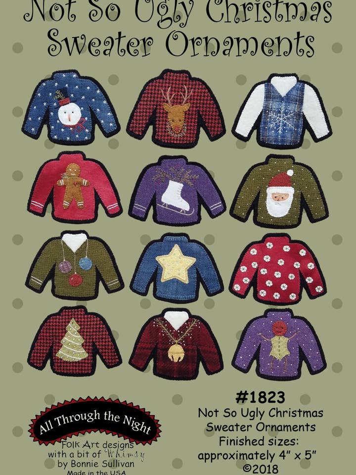 1823 - Ikke så grimme juletrøjepynt for engroshandel hos All Through The Night