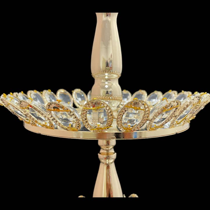 Decor N Beyond - Wholesale Cake Stand - Two Tier Mirror Top High Tea Cake Stand5