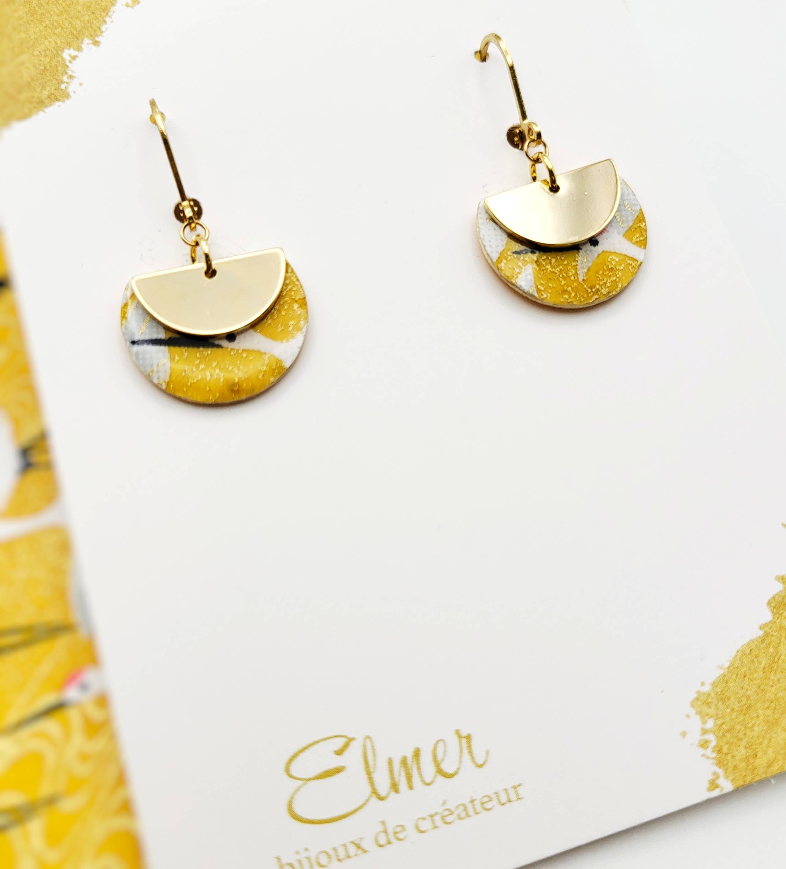 Elmer - Vente Boucles d'oreilles pendantes - Boucles d'oreilles petites BOTO / 2 couleurs3