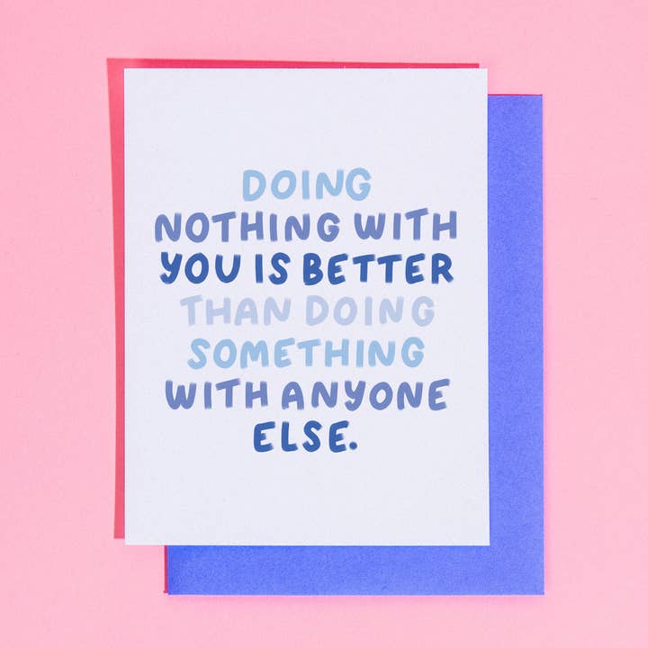 Ne rien faire avec toi.. Carte de vœux - LAST CHANCE pour la vente par Your Gal Kiwi