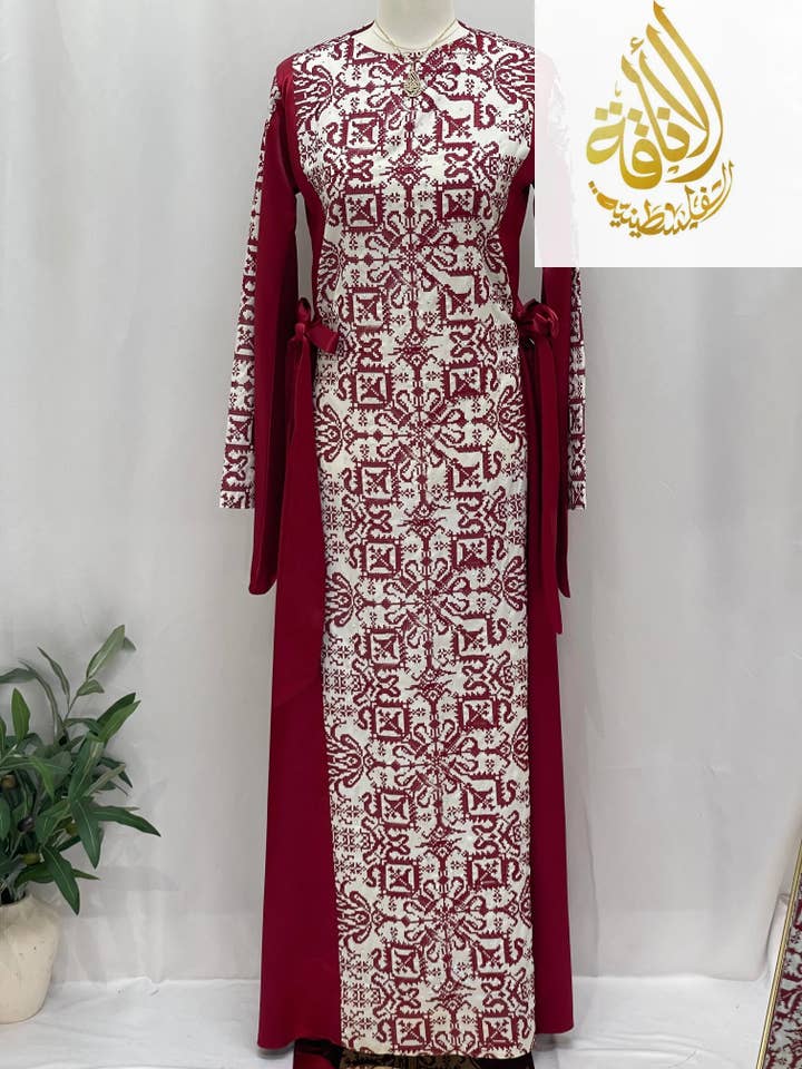 Palestinian Elegance - Wholesale Dress - Women's - Modern Zahra Embroidered Dress | Modest Palestinian Thobe24
