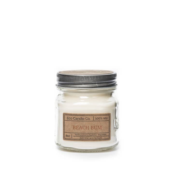 8oz murer BEACH BUM for engroshandel hos Eco Candle Company
