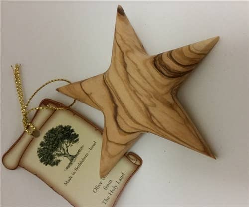 Earthwood - Wholesale Ornament - Thick Star Ornament - 3.25"1