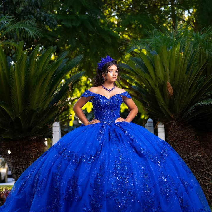 Off the shoulder quinceanera dress with bow & train CHF3122 for wholesale by Chicas