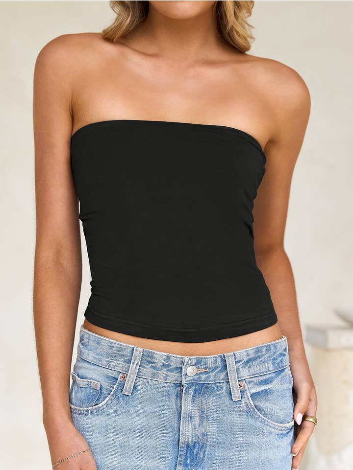 YNIQUE - Wholesale T-Shirt - Women's - Tube Tops for Women Slim Fit Crop Tops3