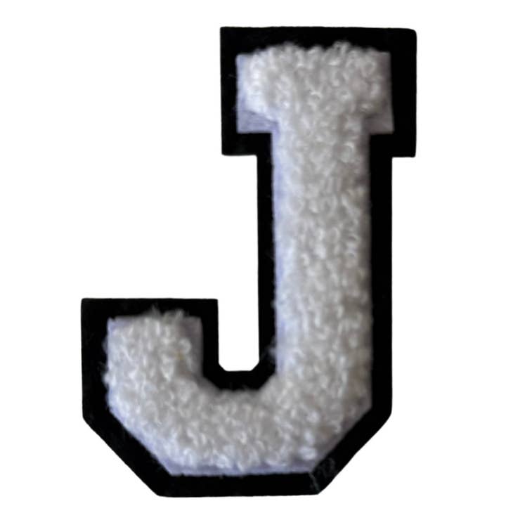 Patch Points - Wholesale Patch - White & Black Varsity Letter Sticker & Iron On13