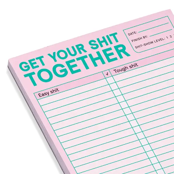 Abrams & Chronicle Books – wholesale Planner – Knock Knock Get Your Shit Together Pad (Pastel Edition) (Notepad/Sticky Notes)1
