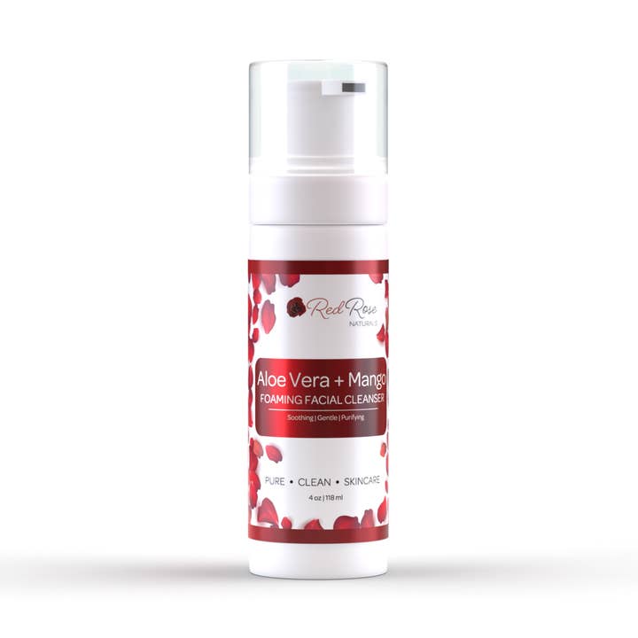 Limpador Facial Espumante Aloe Vera+Manga por atacado de Red Rose Naturals