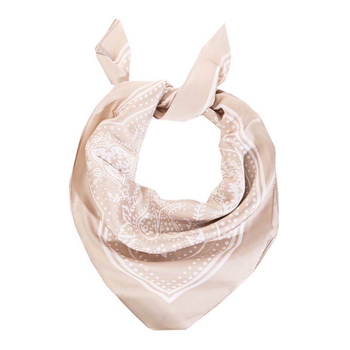 Anarchy Street - Wholesale Scarf - Women's - Light Paisley Design Square Bandana Scarf12