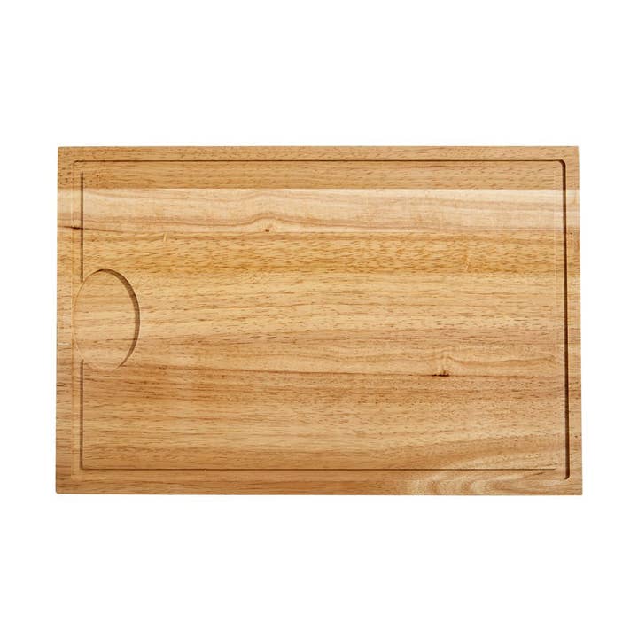 Rubberwood Cutting Board with Well - 18" x 12" for wholesale by Creative Gifts International Inc.