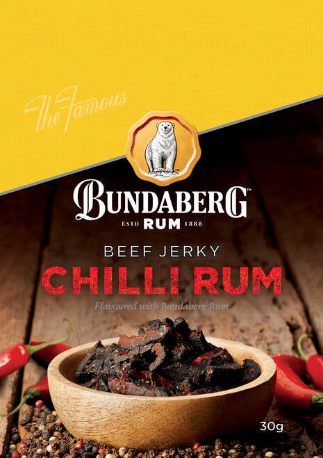 Doctor Proctor's - Wholesale Jerky - Bundaberg Rum 'Chilli Rum' Beef Jerky 30g3