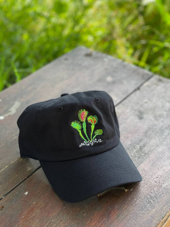 Embroidered Venus Fly Trap Hat for wholesale by The LA Garden