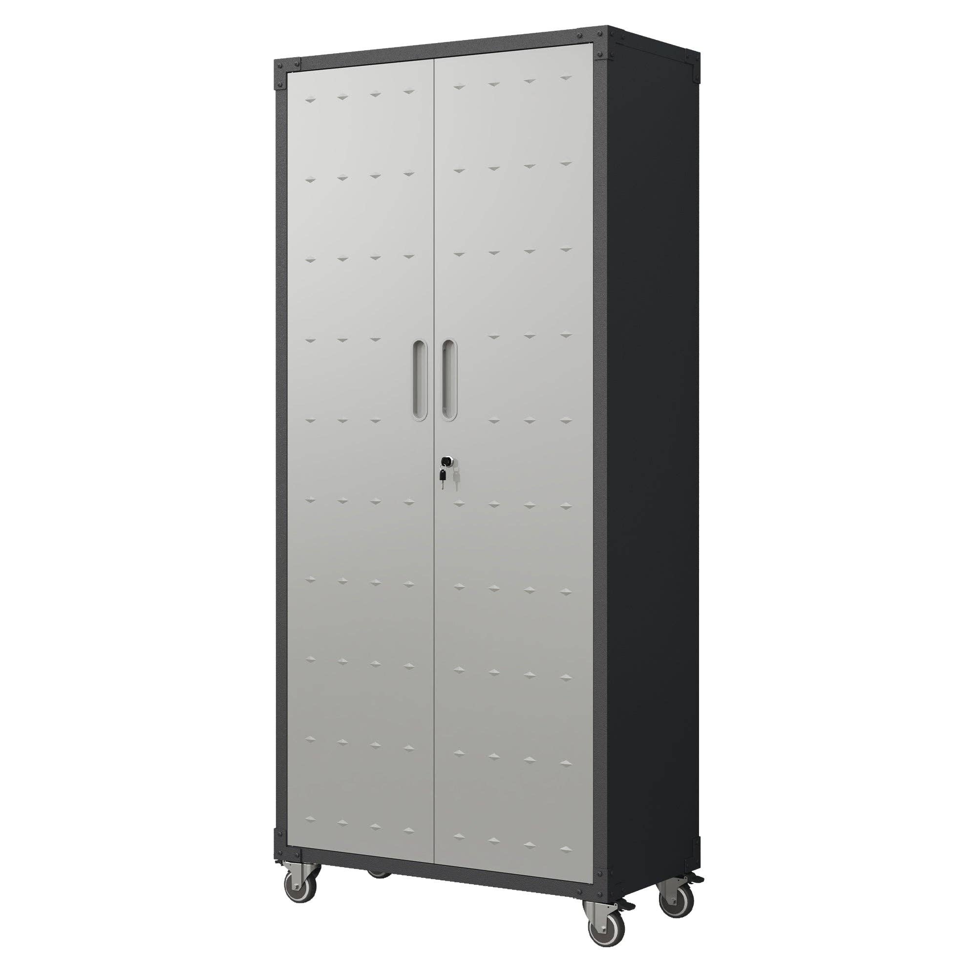 HOMYCASA DESIGN INC - Wholesale Cabinet - 71'H Black Gray Mobile Lockable Metal Garage Storage Cabinet10