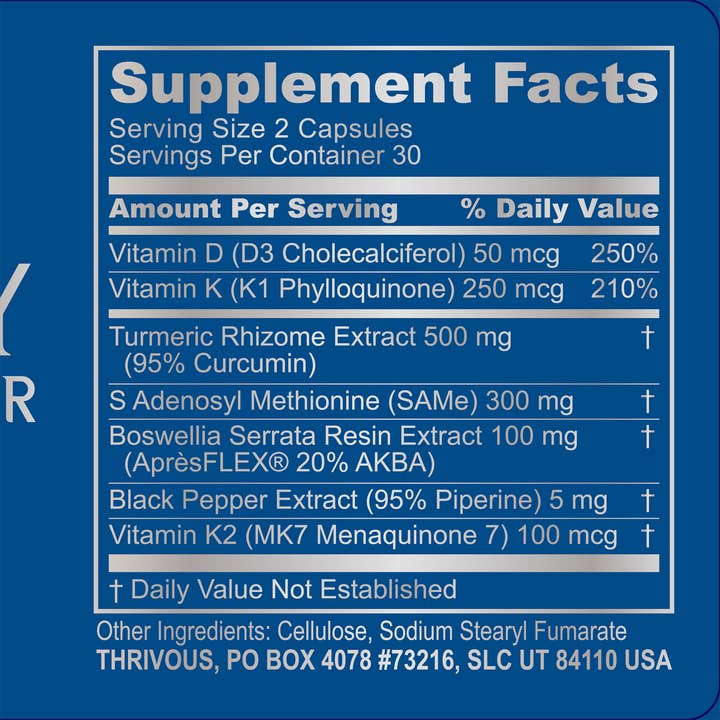 Thrivous - Wholesale Oral Supplement/Vitamin - Tenacity Arthroprotector1