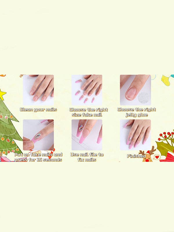 GRAY Detachable Rhine Stones Press-On Nails for wholesale on Faire7