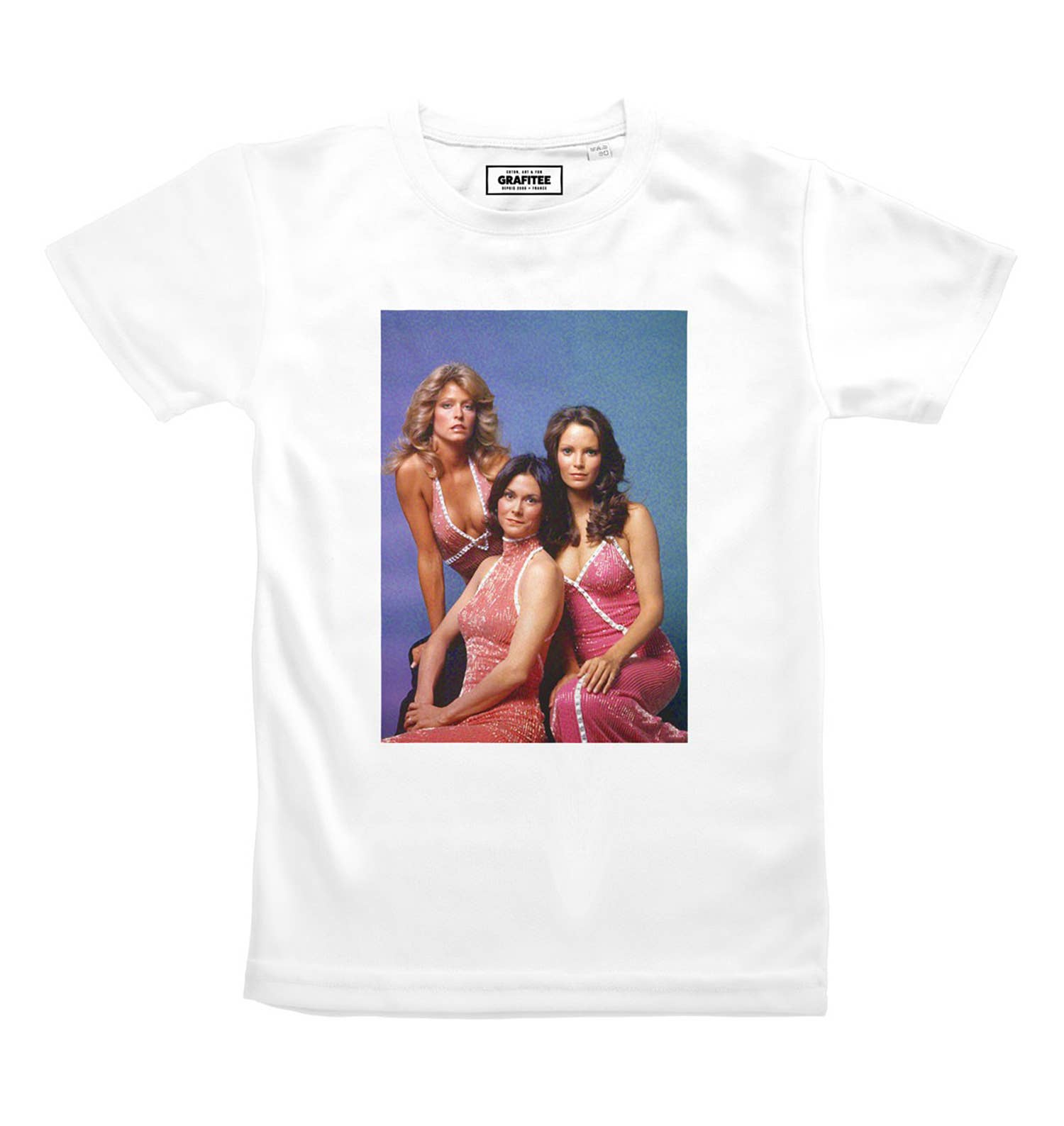 Grafitee - Wholesale Screen Printed T-Shirt - Unisex - Charlie's Angels T-shirt - Vintage TV Series Photo T-Shirt